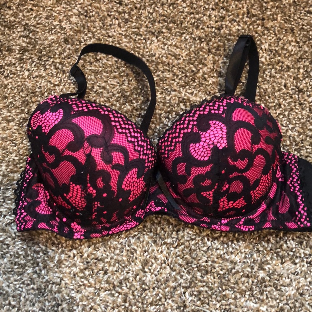 Pink push up bra